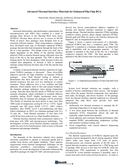 Advanced Thermal Interface Materials for Enhanced Flip Chip BGA