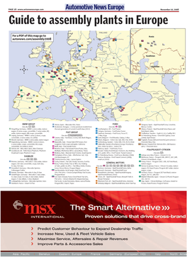 Guide to Assembly Plants in Europe