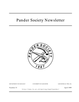 Pander Society Newsletter