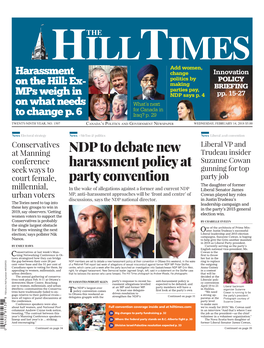 NDP to Debate New Harassment Policy at Party Convention