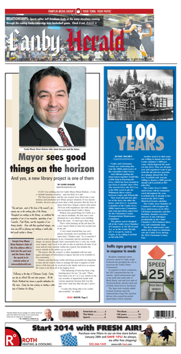 Mayor Sees Good Things on the Horizon