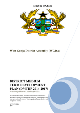 District Medium Term Development Plan (2010- 2013)