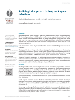 Radiological Approach to Deep Neck Space Infections