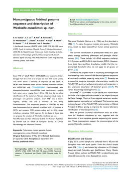 Noncontiguous Finished Genome Sequence and Description Of