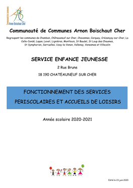 Communauté De Communes Arnon Boischaut Cher