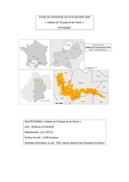 Fiche Synthese Vallées De L'ouysse Et De L'alzou