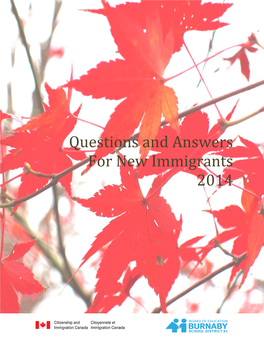 Questions and Answers for New Immigrants 2014