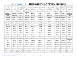 2002 Development Schedule