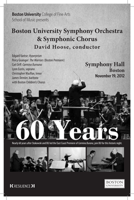 Boston University Symphony Orchestra & Symphonic Chorus
