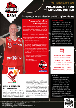 Proximus Spirou Vs Limburg United