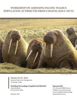 Workshop on Assessing Pacific Walrus Population Attributes from Coastal Haul-Outs