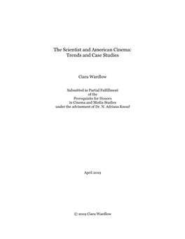 The Scientist and American Cinema: Trends and Case Studies