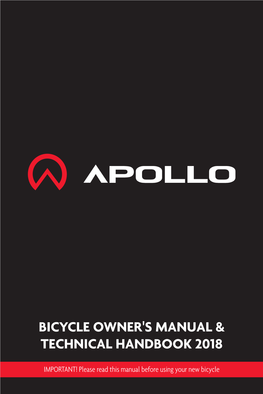 Bicycle Owner's Manual & Technical Handbook 2018