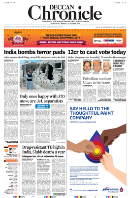 India Bombs Terror Pads 12Cr to Cast Vote Today