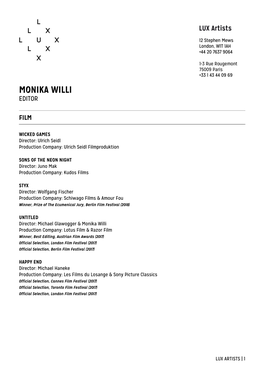 Monika Willi Editor