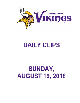 Daily Clips Sunday, August 19, 2018