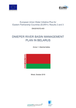 Dnieper River Basin Management Plan in Belarus