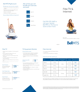 Bell MTS Fibe TV Brochure Instore Print Mar2018.Indd