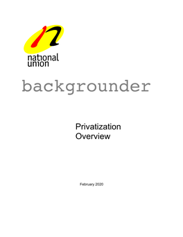 Overview of Privatization