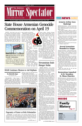 State House Armenian Genocide Commemoration on April 19
