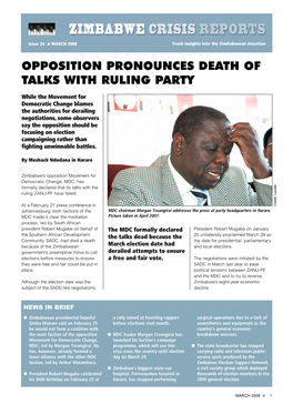 Zimbabwe Crisis Reports Issue 24