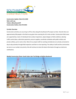 SWLRT Civil Construction Update