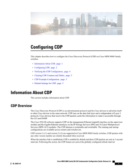 Configuring CDP