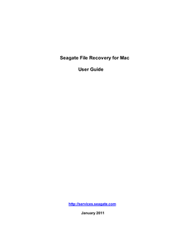 Seagate File Recovery for Mac