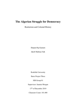 The Algerian Struggle for Democracy