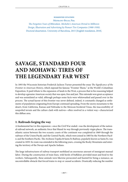 Savage, Standard Four and Mohawk : Tires of the Legendary Far West