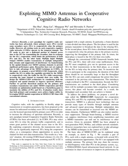 Exploiting MIMO Antennas in Cooperative Cognitive Radio Networks