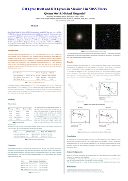 RR Lyrae Itself and RR Lyraes in Messier 2 in SDSS Filters