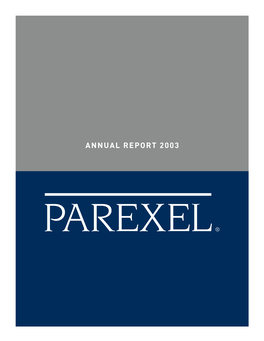 ANNUAL REPORT 2003 Financial Highlights Fiscal Year Ended June 30