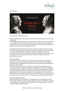 PAS DE DEUX ROYAL – an Artistic Meeting PRESS