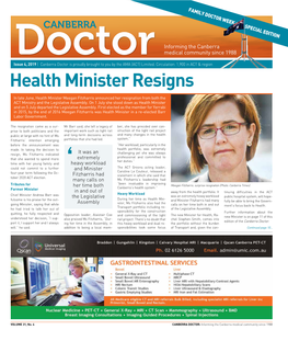 Health Minister Resigns
