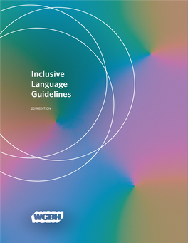 WGBH Inclusive Language Guidelines