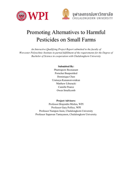 Promoting Alternatives to Harmful Pesticides on Small Farms