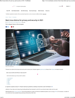 Best Linux Distros for Privacy and Security in 2021 | Techradar