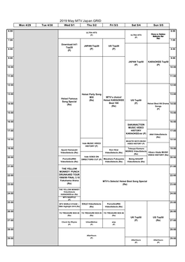 2019 May MTV Japan GRID