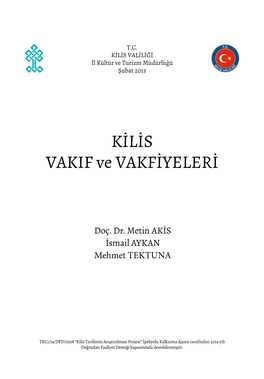 KİLİS VAKIF Ve VAKFİYELERİ