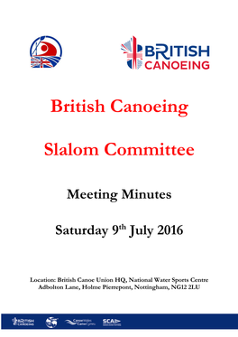 British Canoeing Slalom Committee