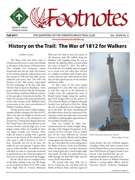 History on the Trail: the War of 1812 for Walkers