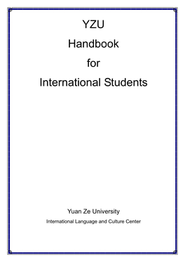 YZU Handbook for International Students