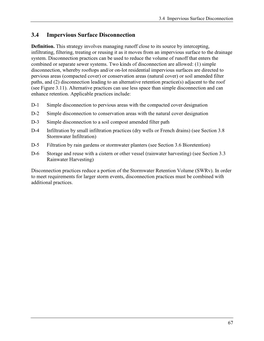 Section 3.4 Impervious Surface Disconnection