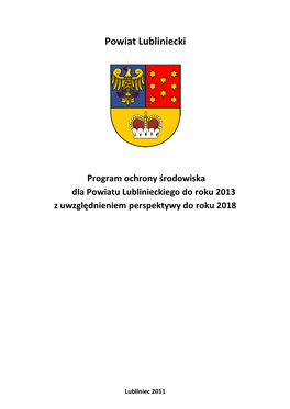 Program Ochrony Środowiska Dla Powiatu Lublinieckiego Do Roku 2013 Z Uwzględnieniem Perspektywy Do Roku 2018