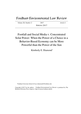 Fordham Environmental Law Review