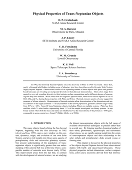 Physical Properties of Trans-Neptunian Objects