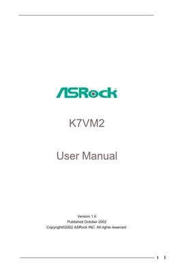 K7VM2 User Manual