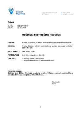 Občinski Svet Občine Medvode