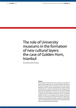 The Role of University Museums in the Formation of New Cultural Layers